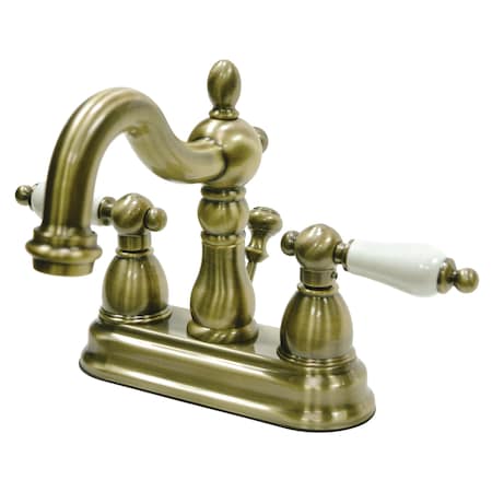 Heritage, 4 Centerset Bathroom Faucet, Antique Brass